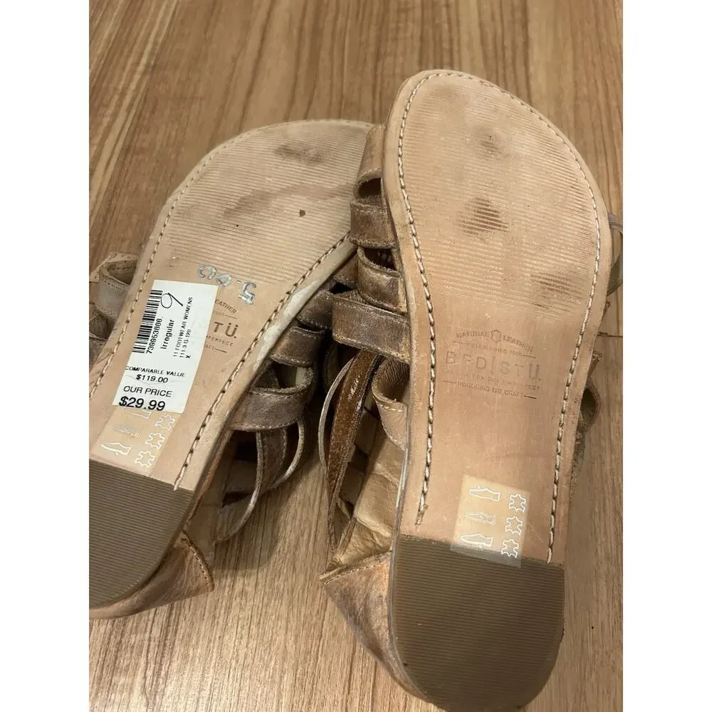 Bed Stu Tall Gladiator Sandals 7.5 Made In Mexico